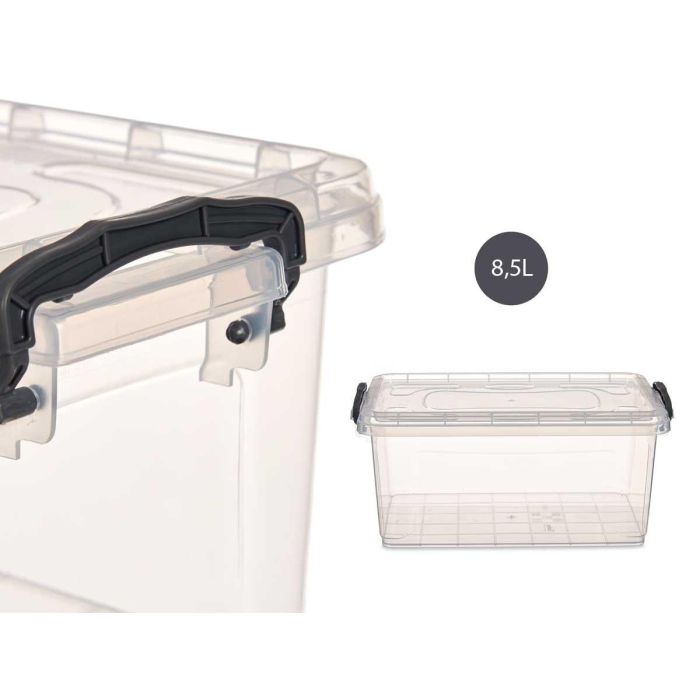 Caja Plastico Ordenacion Transparente 8,5L Kipit 23X15CM (12 Unidades) 3 Caja Plastico Ordenacion Transparente 8,5L Kipit 23X15CM (12 Unidades) 3