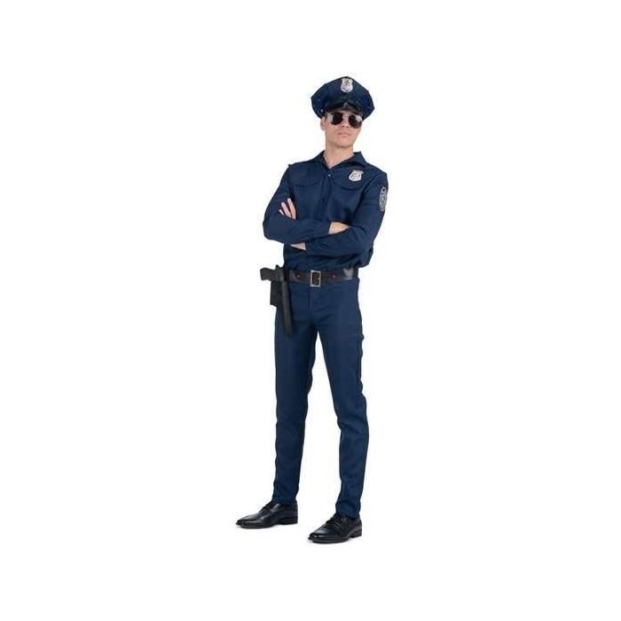 Disfraz policía gorra, camisa, pantalón y cinturón con pistolera talla XXL Disfraz policía gorra, camisa, pantalón y cinturón con pistolera talla XXL