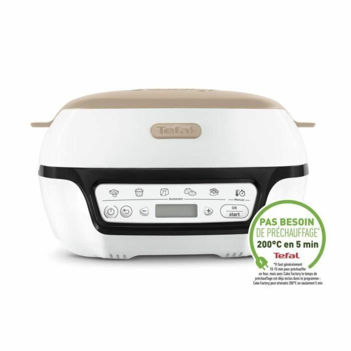 TEFAL Máquina de tartas Inteligente, 5 programas precisos, Molde Antiadherente, 6 moldes para muffins Creabake, Cake Factory KD804910 4