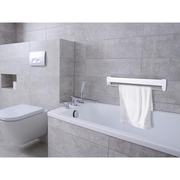 Leifheit TELEGANT 36 Protect Plus Secador de pared con 3,60 m de tendedero, toallero y dimensiones 72x37 cm 2