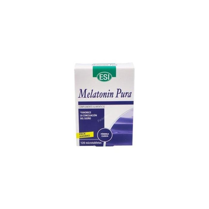 TREPATDIET-ESI Melatonin Pura 1 mg, 120 Comprimidos para Reducir el Tiempo para Conciliar el Sueño y Jet Lag