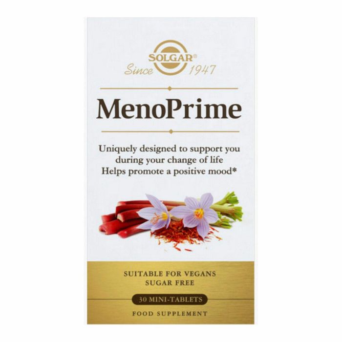 Solgar MENO PRIME mini comprimidos - Complemento alimenticio para menopausia y perimenopausia, vegano, sin gluten 1 Solgar MENO PRIME mini comprimidos - Complemento alimenticio para menopausia y perimenopausia, vegano, sin gluten 1