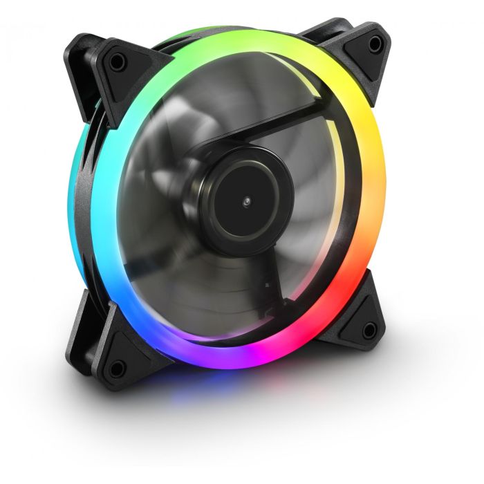 Sharkoon SHARK Blades PWM RGB Fan 120mm Ventilador de PC Negro, 400-1400 RPM, Iluminación Multi LED 1 Sharkoon SHARK Blades PWM RGB Fan 120mm Ventilador de PC Negro, 400-1400 RPM, Iluminación Multi LED 1