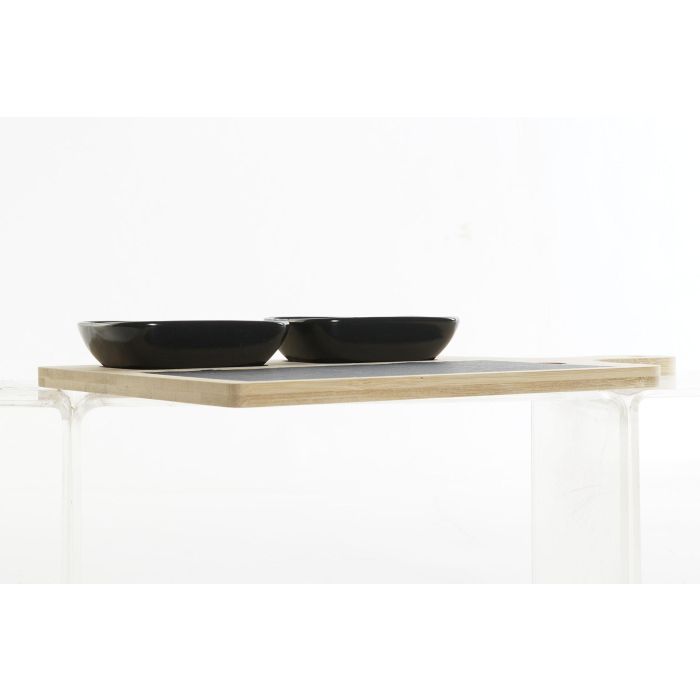 DKD Home Decor Tabla Aperitivo Cottage de Bambú, Pizarra y Gres, Negro/Natural, 19.7x33x3.5 cm, Set de 4 2 DKD Home Decor Tabla Aperitivo Cottage de Bambú, Pizarra y Gres, Negro/Natural, 19.7x33x3.5 cm, Set de 4 2