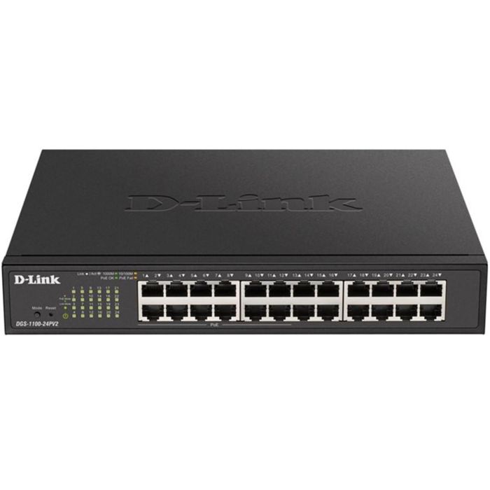 D-Link Switch 24 Puertos Gigabit Ethernet Gestionado, 12 Puertos PoE, 100W, VLAN, QoS, Sin Ventilador D-Link Switch 24 Puertos Gigabit Ethernet Gestionado, 12 Puertos PoE, 100W, VLAN, QoS, Sin Ventilador