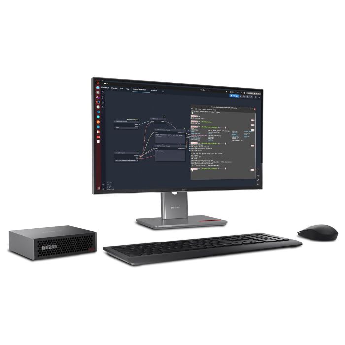 Lenovo ThinkStation PGX GB10 Mini PC con GPU Nvidia Blackwell, Procesador de 20 núcleos, 128 GB LPDDR5x RAM, 4 TB SSD NVMe M.2, Wi-Fi 7, DGX OS