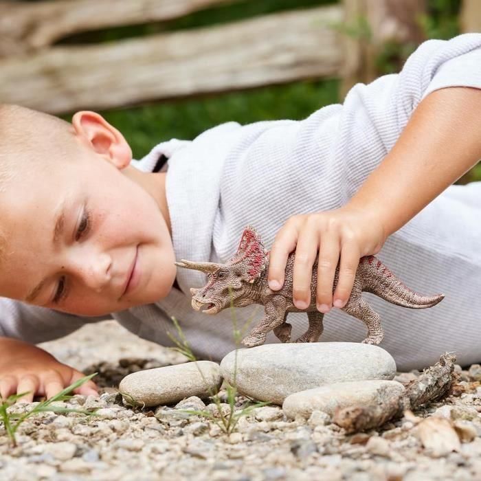 Schleich 15000 Figura Coleccionable Triceratops Dinosaurio Realista Modelada Detalladamente y Pintada a Mano para Juego Educativo Infantil 4