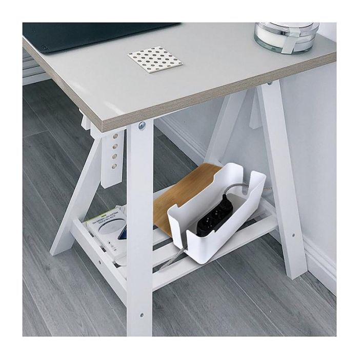 LogiLink KAB0075 Caja Organizadora de Cables con Tapa de Bambú 320 x 140 x 130 mm, Blanca 5 LogiLink KAB0075 Caja Organizadora de Cables con Tapa de Bambú 320 x 140 x 130 mm, Blanca 5