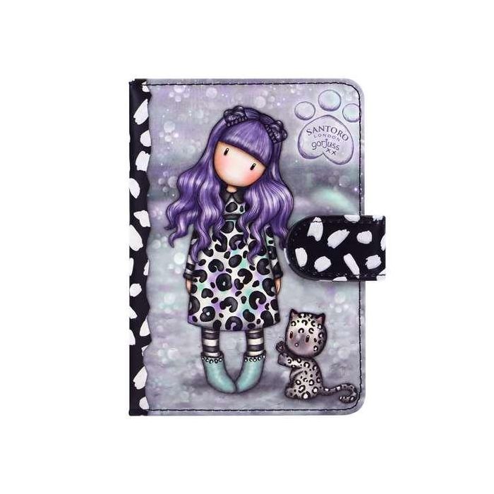 Set de Papelería Gorjuss Smitten kitten Morado Negro Blanco