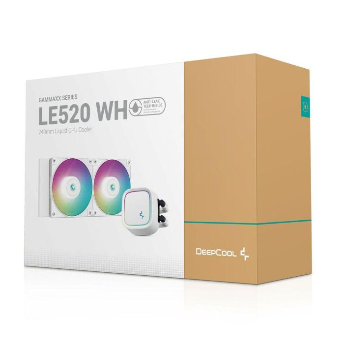 Deepcool LE520 Kit Refrigeración Líquida CPU Blanco ARGB 2 Ventiladores 120mm 220W TDP Intel LGA1700 AMD AM5 1 Deepcool LE520 Kit Refrigeración Líquida CPU Blanco ARGB 2 Ventiladores 120mm 220W TDP Intel LGA1700 AMD AM5 1