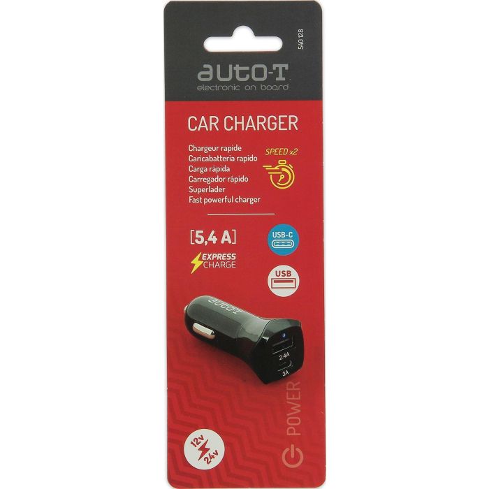 Enchufe - AUTO T - 540128 - 12/24 V - USB - USB-C 1 Enchufe - AUTO T - 540128 - 12/24 V - USB - USB-C 1