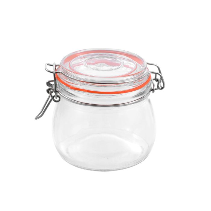 Tarro Hermético de Vidrio con Cierre Clip 500 ml - La Mediterranea (12 Unidades) 10 Tarro Hermético de Vidrio con Cierre Clip 500 ml - La Mediterranea (12 Unidades) 10