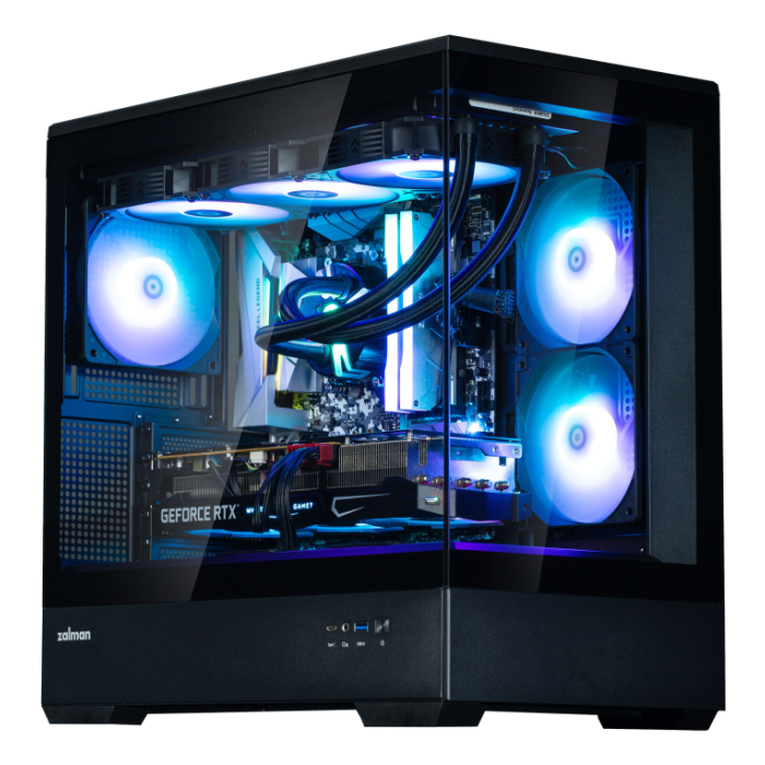 Zalman P30 Mini Tower PC Negro para placas base Mini-ATX/ITX con soporte para discos de 2.5"/3.5" y USB 3.2 Gen 1/2