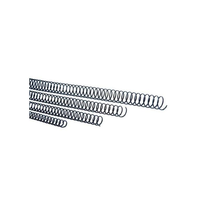 Espiral Metalica Paso 56 (4:1 ) Negro 12 Mm Caja De 200