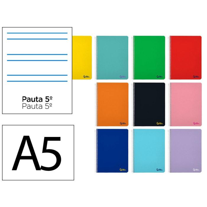 Cuaderno Espiral Liderpapel A5 Smart Tapa Blanda 80H 75 gr Rayado Montessori 5 mm Colores Surtidos Cuaderno Espiral Liderpapel A5 Smart Tapa Blanda 80H 75 gr Rayado Montessori 5 mm Colores Surtidos