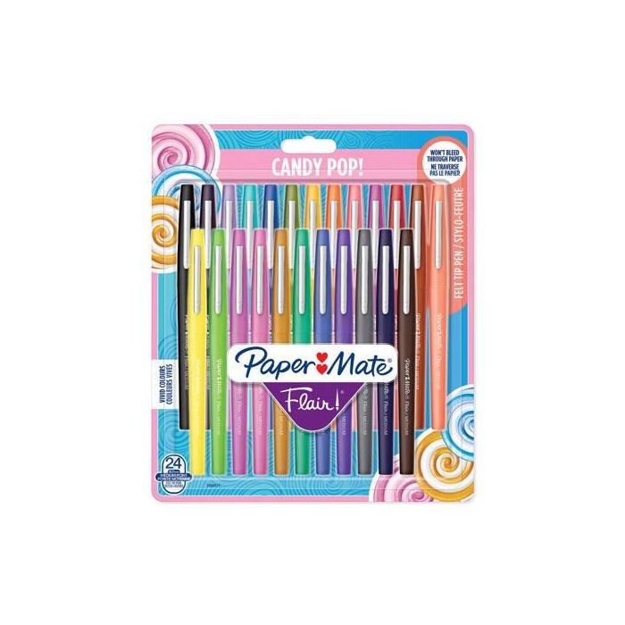Rotulador Fibra Paper Mate Candy Pop Surtido Blister De 24