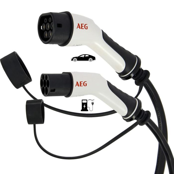 Aeg Cable de carga 5123 para vehículos eléctricos e híbridos enchufables - Trifásico 16A 480V AC - 5m 12
