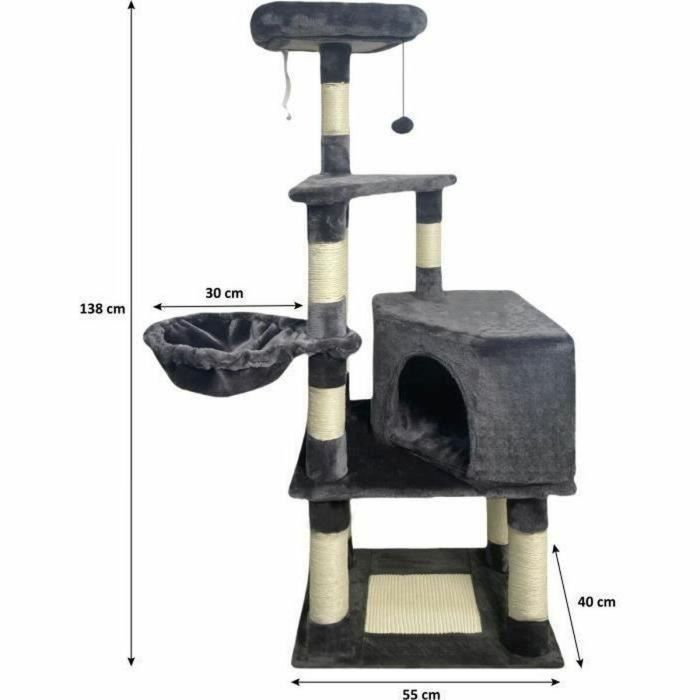 Rascador para Gatos SWIFTY Dark Gris Sisal 1 Rascador para Gatos SWIFTY Dark Gris Sisal 1