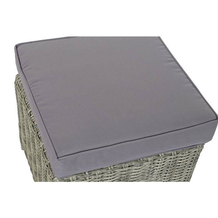 DKD Home Decor Sofá de Jardín y Terraza Gris 204x267x90 cm Set 4 Piezas Desmontable con Cojines Ratán Sintético 8 DKD Home Decor Sofá de Jardín y Terraza Gris 204x267x90 cm Set 4 Piezas Desmontable con Cojines Ratán Sintético 8