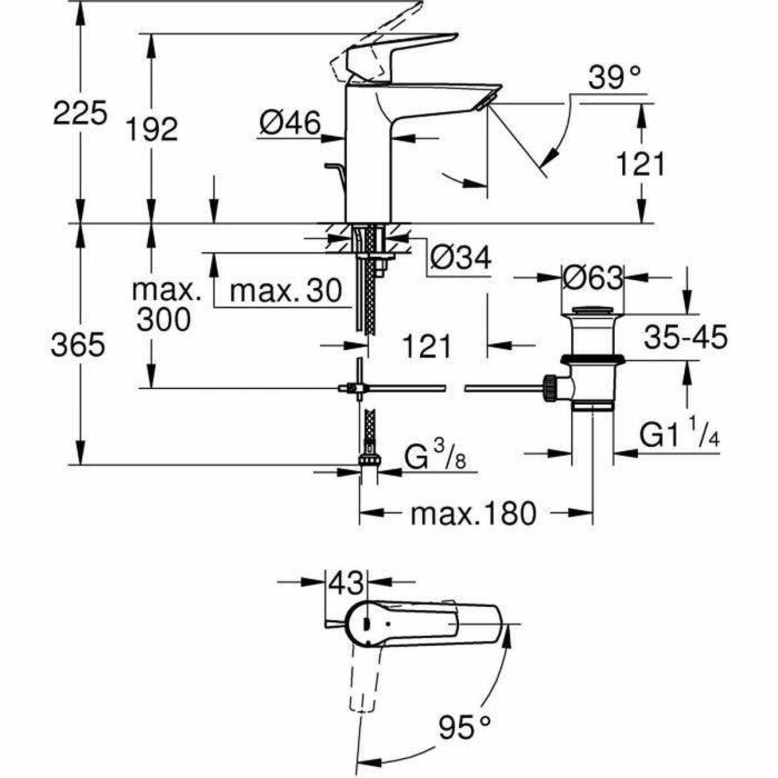 Grohe 235522432 Mezclador Monomando de Lavabo Start Negro Mate Talla M Agua Fría Ahorro de Agua Extraíble y Desagüe 1 Grohe 235522432 Mezclador Monomando de Lavabo Start Negro Mate Talla M Agua Fría Ahorro de Agua Extraíble y Desagüe 1