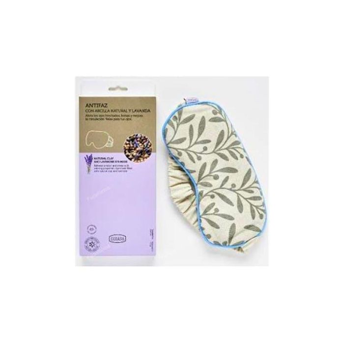 IRISANA Ir12.Ar - Antifaz de Arcilla Natural y Lavanda, Alivia Ojos Hinchados, Bolsas y Ojeras, Mejora la Circulación, Reutilizable