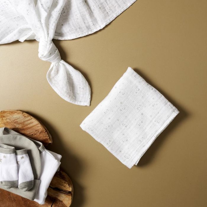 Tom et Zoe Juego de 2 Mantas para Bebé 70x70cm 100% Algodón 1 Tom et Zoe Juego de 2 Mantas para Bebé 70x70cm 100% Algodón 1