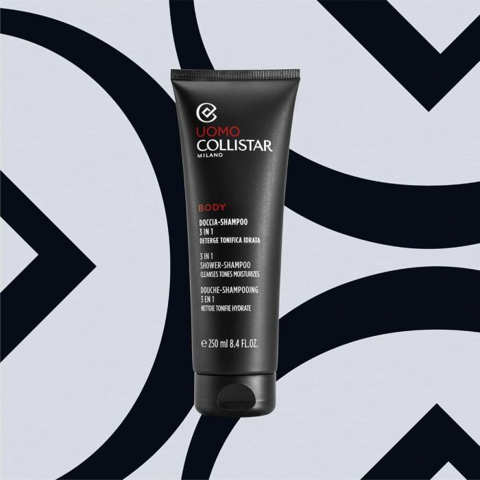Collistar UOMO BODY Gel de Ducha 3 en 1 Hombre 250 ml con Bergamota Italiana para Cuerpo, Cabello y Piel Suave 1