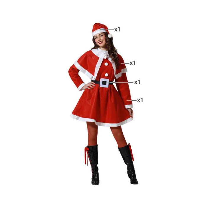 Disfraz Mamá Noel Mujer Adulto Navidad Rojo Talla M-L Disfraz Mamá Noel Mujer Adulto Navidad Rojo Talla M-L