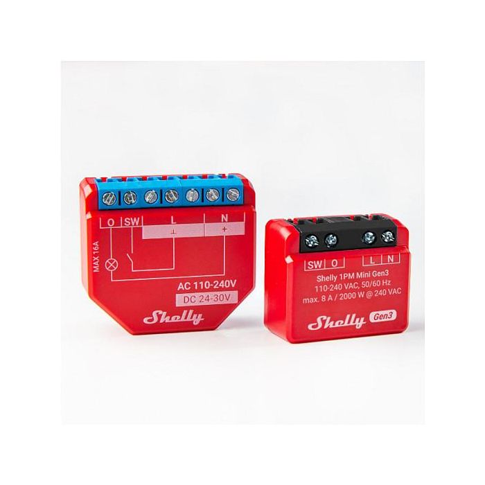 Shelly Módulo switch Mini 1PM Gen3 Wi-Fi BT 3 Shelly Módulo switch Mini 1PM Gen3 Wi-Fi BT 3