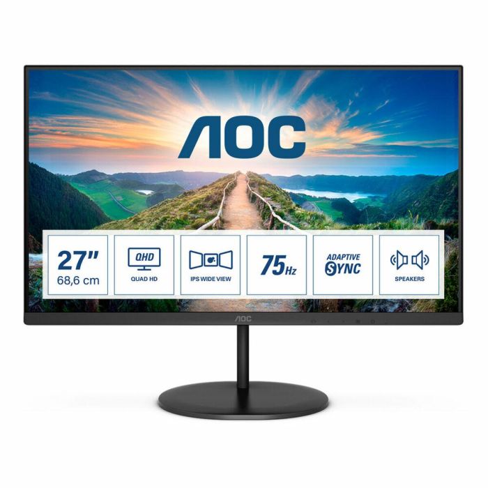 AOC Q27V4EA Monitor 27" QHD 2560x1440 IPS 4ms HDMI DP VESA Altavoces Negro 1 AOC Q27V4EA Monitor 27" QHD 2560x1440 IPS 4ms HDMI DP VESA Altavoces Negro 1