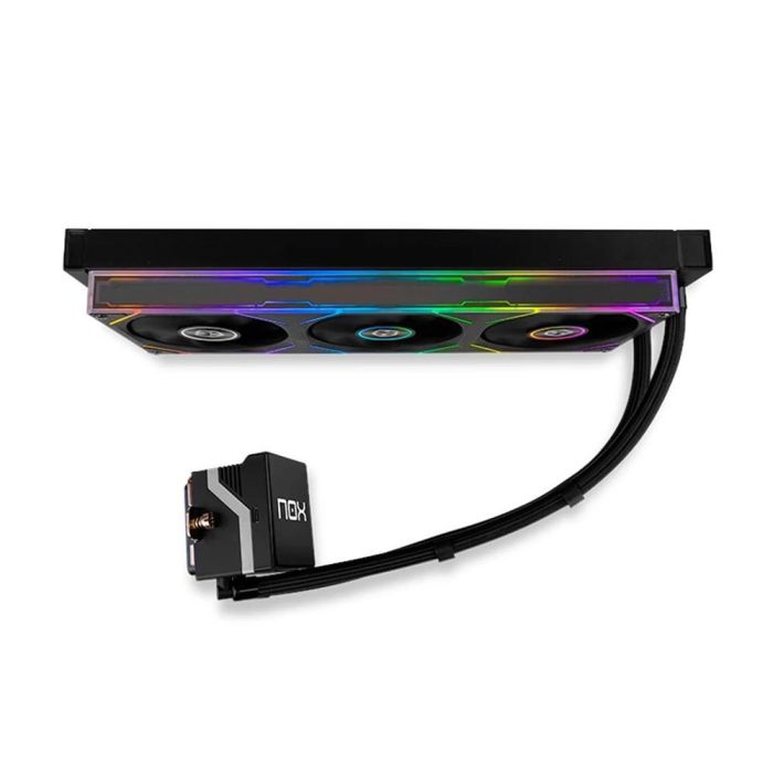 NOX Kit Refrigeración Líquida HUMMER M-360 LCD ARGB, Radiador 360 mm, Pantalla Magnética 3.4", Compatible Intel LGA1700/AM5, 300W, Ventiladores 120mm ARGB PWM