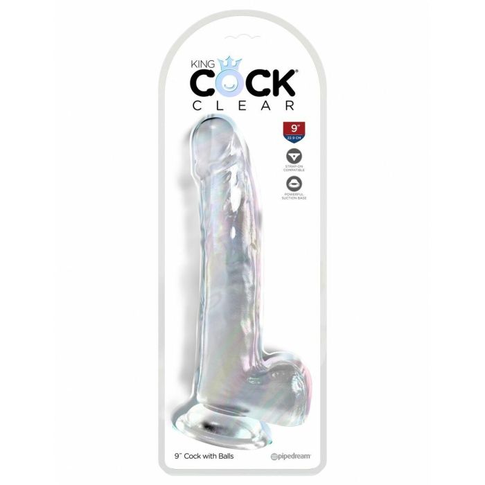 Consolador Realista Pipedream King Cock Clear TPE Transparente 1