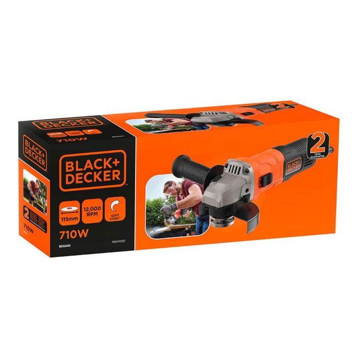 Mini amoladora 710 W ø115mm beg010-qs black+decker 3