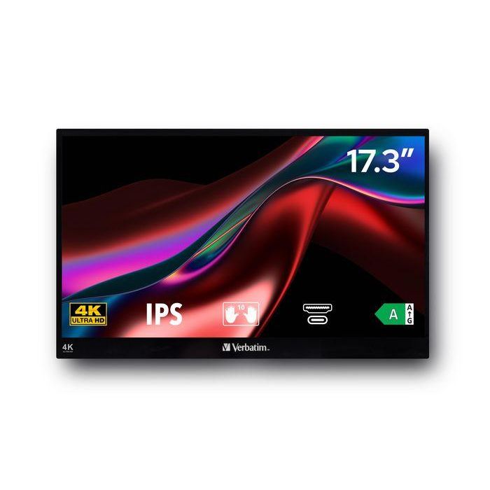 Verbatim Monitor Portátil Táctil PMT-17-4K 17.3" 4K UHD Multimedia Negro 2 Verbatim Monitor Portátil Táctil PMT-17-4K 17.3" 4K UHD Multimedia Negro 2