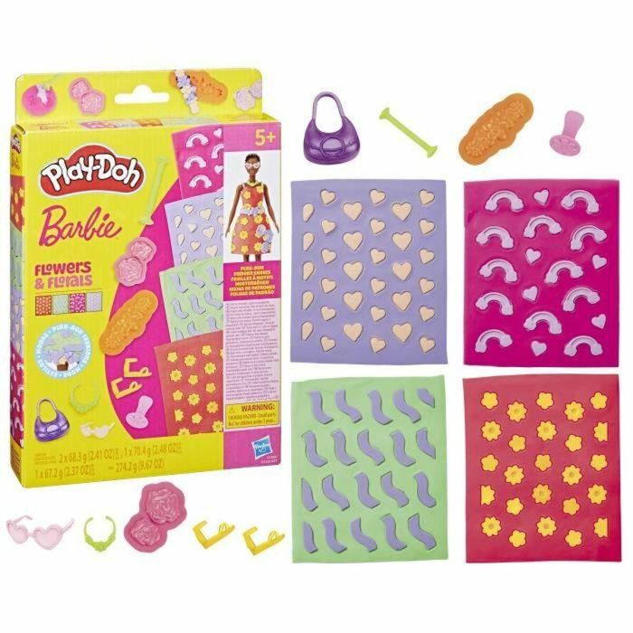 Juego de Plastilina Play-Doh Barbie FLowers & Florals Multicolor 6 Juego de Plastilina Play-Doh Barbie FLowers & Florals Multicolor 6
