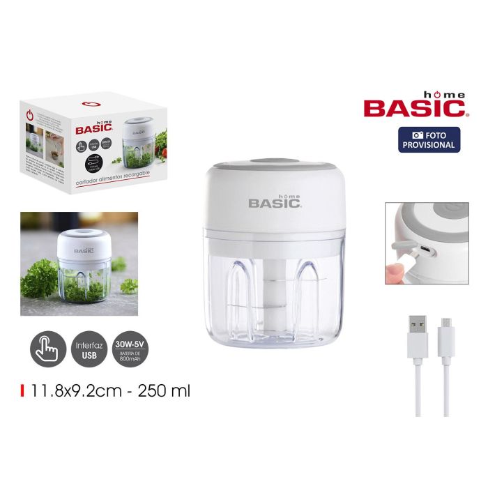 Cortador de alimentos eléctrico con batería 11.8 x 9.2 cm Basic Home (8 Unidades) Cortador de alimentos eléctrico con batería 11.8 x 9.2 cm Basic Home (8 Unidades)