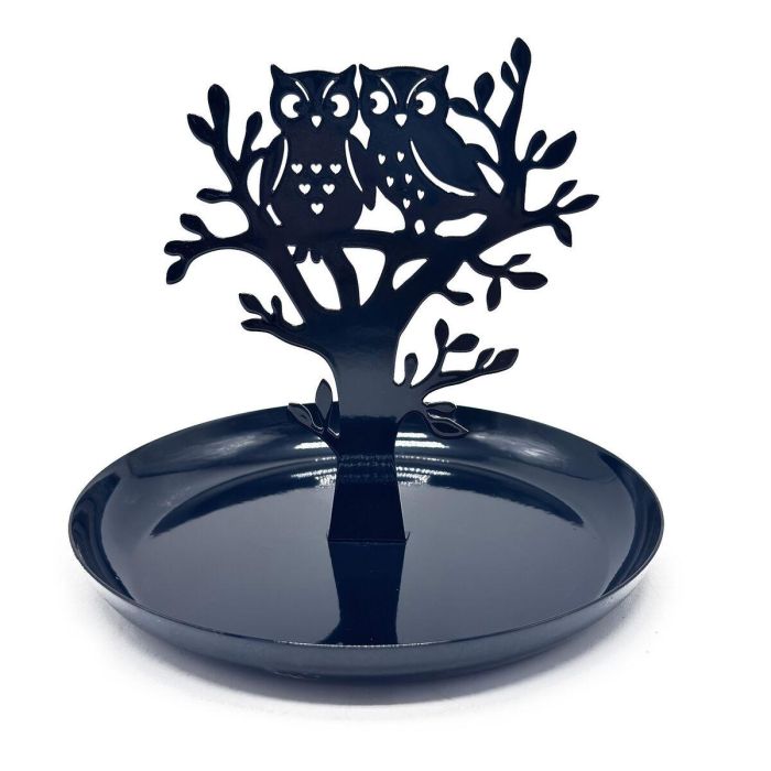 Joyero de Pie Versa Negro Metal Hierro 15 x 13 x 15 cm Búhos 0 Joyero de Pie Versa Negro Metal Hierro 15 x 13 x 15 cm Búhos 0