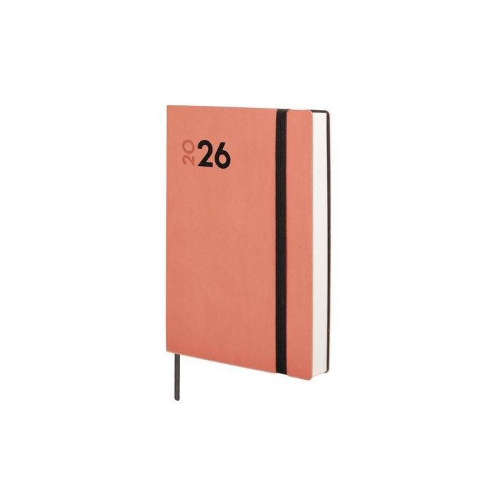 Agenda Anual (2026) Finocam Dynamic Mara Cosida Tapa Flexible Con Goma Y4 120X170 D/P Coral