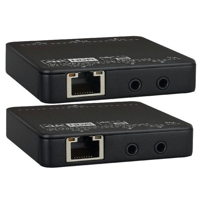 LevelOne HVE-9006 Extensor HDMI sobre Cat5/6 Kit 1080P a 50 metros con HDCP y IR Bidireccional Negro