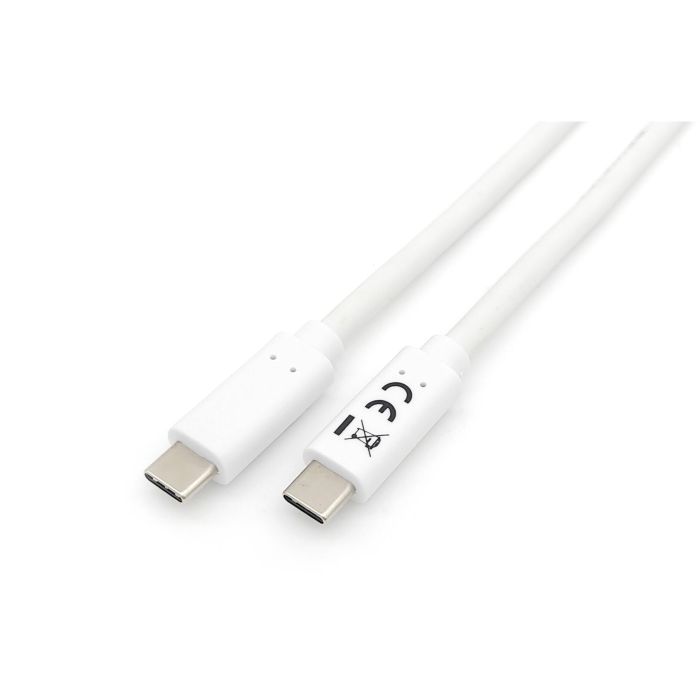 EQUIP 128362 Cable USB-C a USB-C 3.2 Gen 1 Macho/Macho 2 metros Blanco 60W PD 0 EQUIP 128362 Cable USB-C a USB-C 3.2 Gen 1 Macho/Macho 2 metros Blanco 60W PD 0