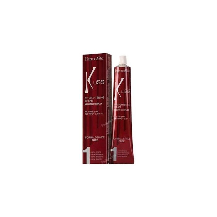 Farmavita K.Liss Crema Alisadora Termal con Queratina 100ml – Liso Duradero hasta 4 meses, Sin Formaldehído, Antiencrespamiento