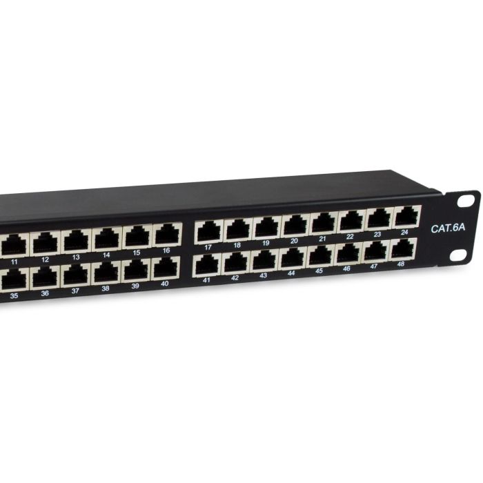 Equip Patchpanel 48x RJ45 Cat6A 19" FTP 1HE Premium schwarz 3 Equip Patchpanel 48x RJ45 Cat6A 19" FTP 1HE Premium schwarz 3