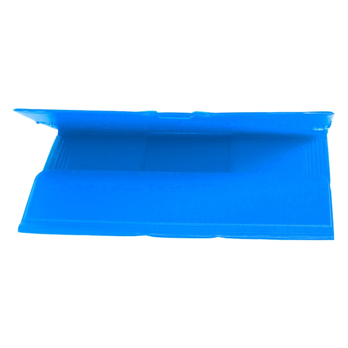 Liderpapel Carpeta Folio con Gomas Tres Solapas Plástico Color Celeste 5
