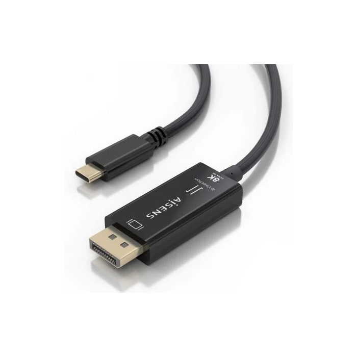 AISENS - CABLE CONVERSOR BIDIRECCIONAL USB-C A DISPLAYPORT 8K@60HZ, USB-C/M-DP/M, NEGRO, 1.8M 2