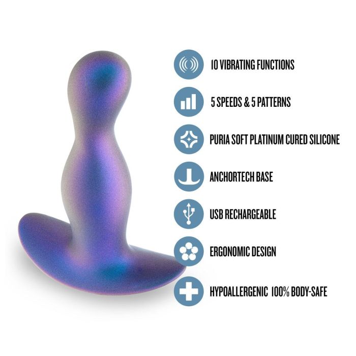 Vibrador Anal Negro Blush Anal Adventures Morado 6 Vibrador Anal Negro Blush Anal Adventures Morado 6