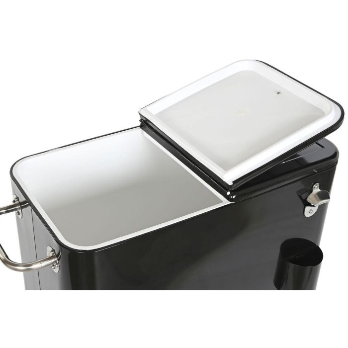 Nevera Portátil DKD Home Decor 74 x 43 x 83 cm Negro Acero Aluminio Polipropileno 56 L 4