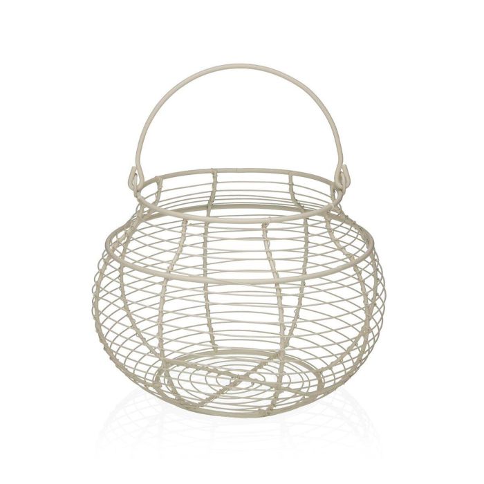 Huevera Versa Blanco Metal Acero 23 X 17,5 X 23 CM
