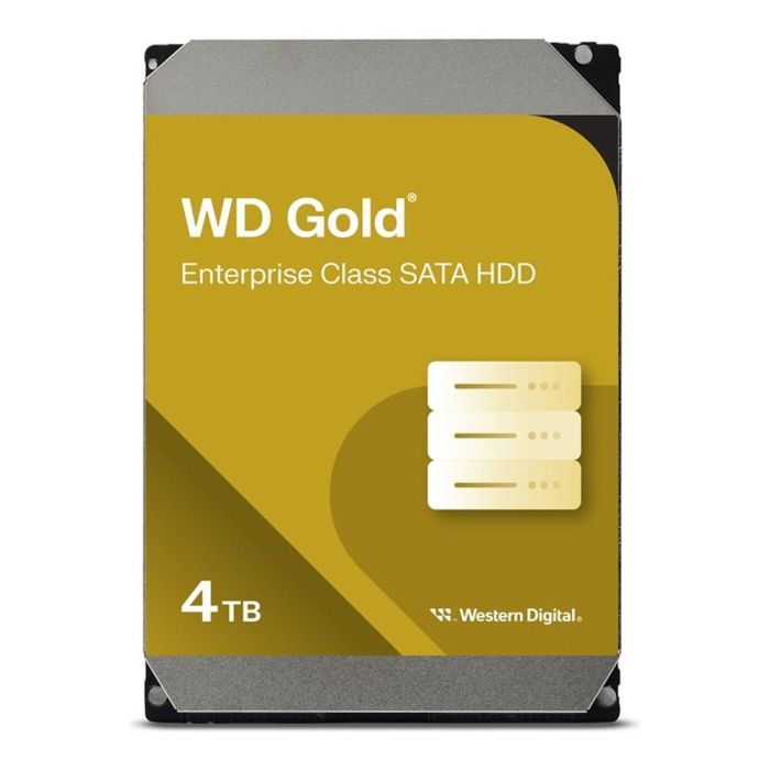 WD WD4004FRYZ Disco Duro Interno Gold 4TB 3.5" SATA III 7200 rpm para Servidores y Almacenamiento Empresarial con Alta Fiabilidad 24/7