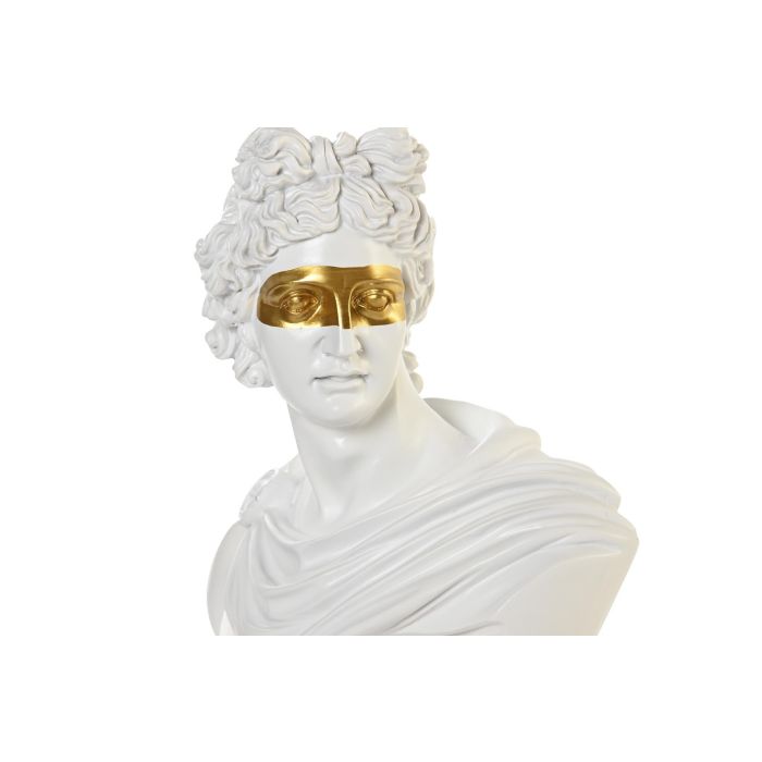 DKD Home Decor Figura Decorativa Busto Moderno Resina Blanco Dorado 15x36x23.5 cm (2 Unidades) 1 DKD Home Decor Figura Decorativa Busto Moderno Resina Blanco Dorado 15x36x23.5 cm (2 Unidades) 1