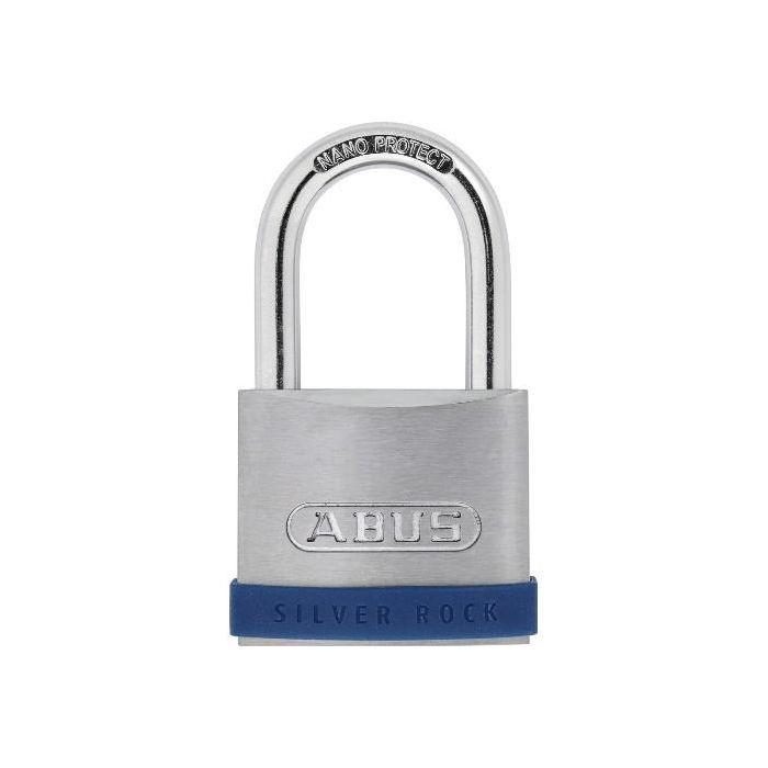 ABUS 5/50 SL 7 Candado Convencional con Llave Plata para Puerta, Taquilla, Caja de Herramientas de Zinc y Acero Endurecido